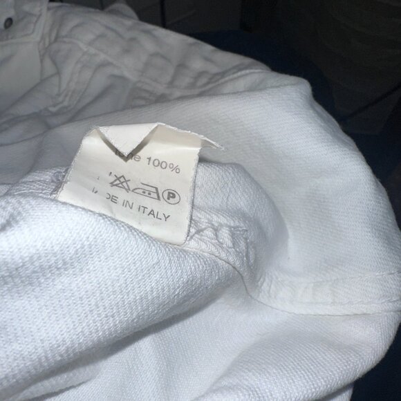 Shaft Jeans White Type 2 Unisex Denim jacket size L Made in Italy - Picture 6 of 7